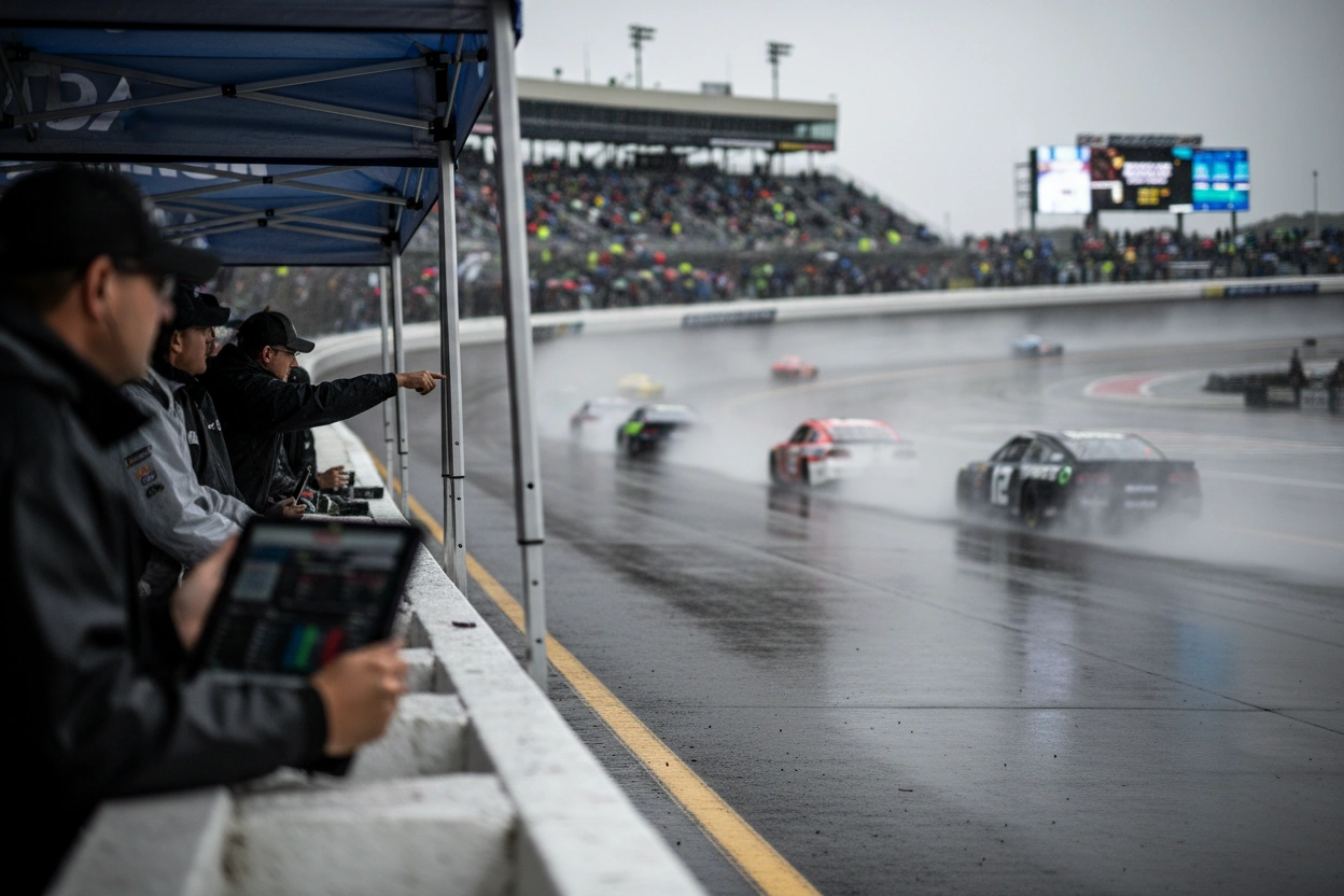 Professional image illustrating The Importance of Track Conditions in Nascar Racing